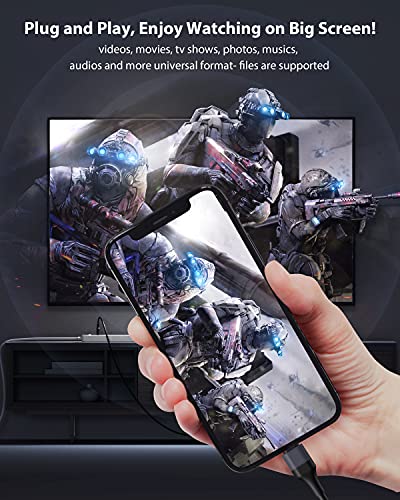 Cable HDMI para i-Phone i-Pad, Cable Adaptador HDMI AV Digital 1080P Compatible con TV, Proyector, Monitor y Pantalla para i-Phone 12/11/SE/XR/X/XS/8/7/6 y i-Pad Air/Mini Series – 2M