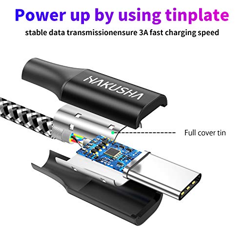 Cable USB Tipo C, 1M Cargador Tipo C Carga Rápida y Sincronización Cable USB C para Galaxy S20/S10/S9/S8/M51/M31/M21/Note 10/Note 9, Huawei P40/P30/P20, Redmi Note 9 Pro/9/8