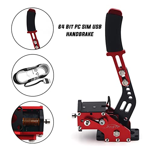 CAIBING S.handbrake Sistema de Frenos Fit Fit for Logitech G29 / G27 / G25 PC Rally Juegos de Carreras 64bit Hall Sensor USB SIM RS-HB019 Carro (Color : Black)