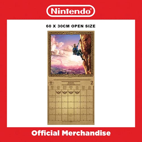 Calendario 2022 The Legend of Zelda - Agenda familiar de 30 cm x 30 cm, producto oficial