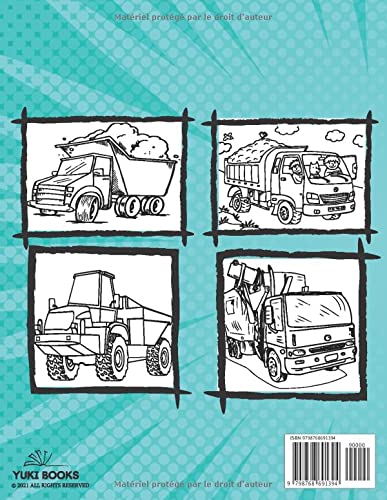 Camions Poubelles Livre De Colariage: Un super livre de coloriage de camions-poubelles pour les enfants qui aiment les camions-poubelles et les ... de 2-4, 4-8, 8-12,pour filles et garçons !