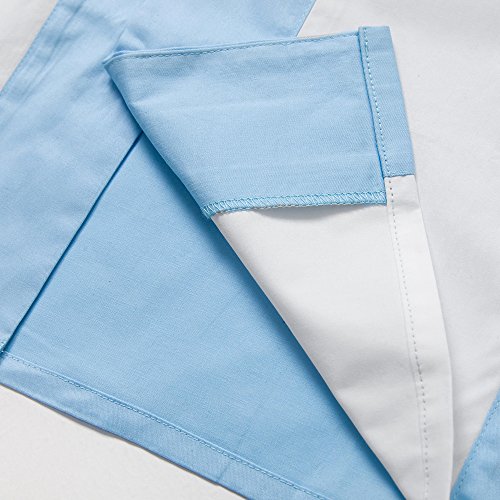 Candow Look Camisa casual para hombre contrast color blue&white