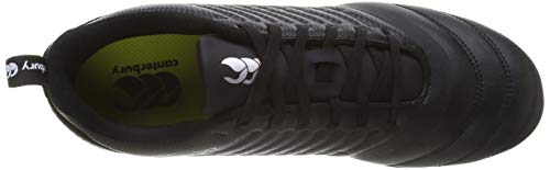 Canterbury Stampede 3.0 Soft Ground, Zapatillas para Rugby Hombre, Negro/Gris Oscuro/Plata Claro, 41.5 EU