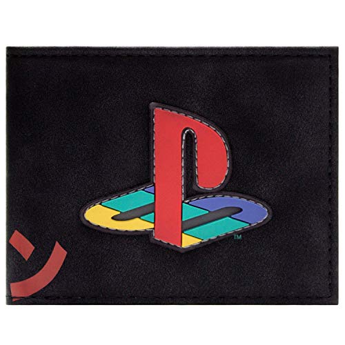 Cartera de PS1 Playstation Logo Estilo Japones Negro