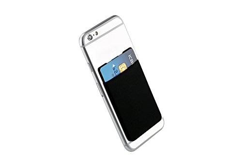 Cerbery - Soporte para Tarjeta de teléfono Inteligente - Estuche Celular Auricular - Compatible con Apple iPhone Samsung Galaxy (Negro)