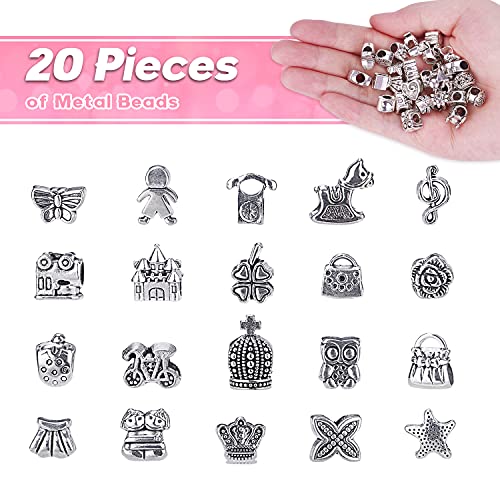 CGBOOM Juego de pulseras de abalorios, para hacer tú mismo, para niñas, joyas para manualidades, regalo de Navidad, regalo para niñas, 5 6 7 8 9 10 11 12 13 años