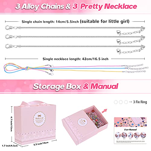 CGBOOM Juego de pulseras de abalorios, para hacer tú mismo, para niñas, joyas para manualidades, regalo de Navidad, regalo para niñas, 5 6 7 8 9 10 11 12 13 años