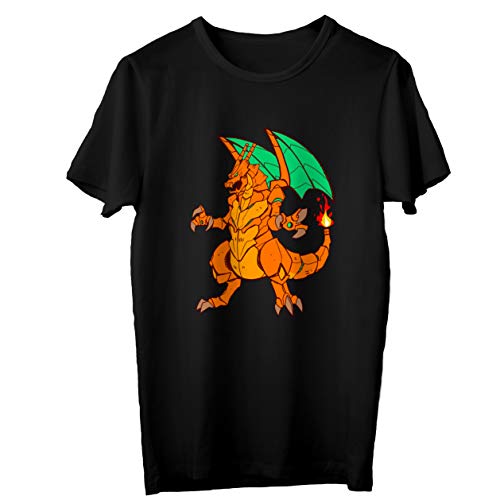 Chameleon Store - Camiseta Mecha Fire, Negro , M