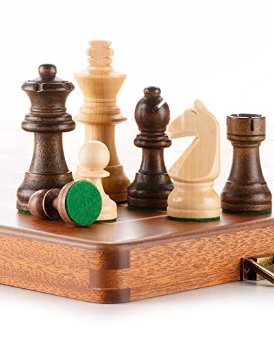 Chess Board Portable Large Chess Games Folding Wooden Premium Set Family Table GamePieces