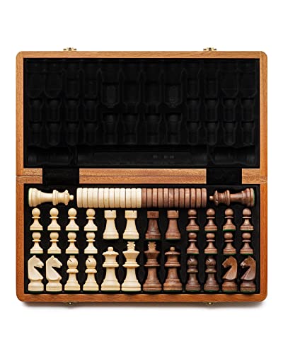 Chess Board Portable Large Chess Games Folding Wooden Premium Set Family Table GamePieces
