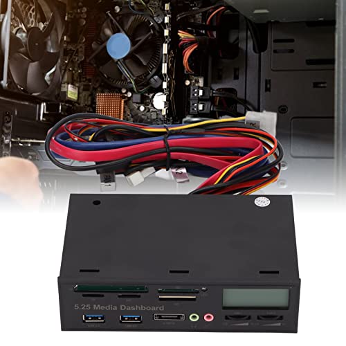 CHICIRIS Panel de Unidad óptica Frontal de Escritorio, Concentrador de Panel Frontal USB 3.0 de 5 GBP Compatible con Interfaz Múltiple Panel de 5,25 Pulgadas Transmisión Rápida para Escritorio