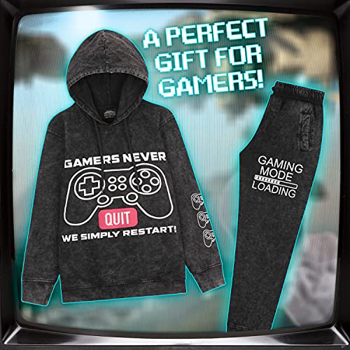 CityComfort Chandal Niño Conjunto con Sudadera con Capucha y Pantalon Chandal (13-14 Años, Antracita)