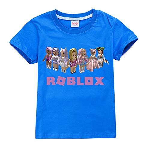 CKCKTZ Ro-blox - Camiseta de manga corta para niños y niñas, diseño gráfico, azul, 5-6 Años