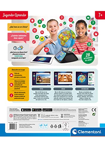 Clementoni Globo terráqueo Interactivo, Multicolor (55387)