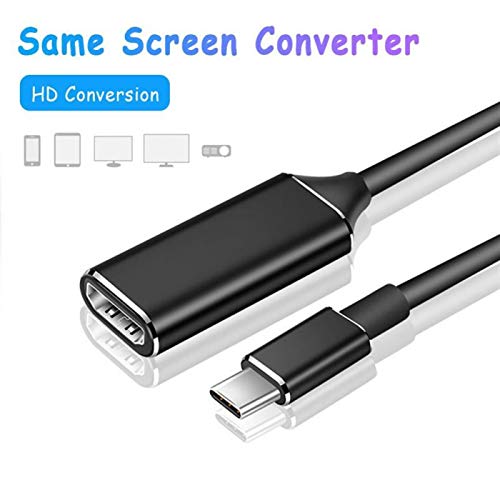 Clong01 Duradero USB Tipo C Adaptador de Cable a HDMI 4k 30Hz USB 3.1 Adaptador de HDMI A Macho a Hembra convertidor for Huawei Mate Ordenador PC TV Displa para BLU-Ray/TV Box/HDTV