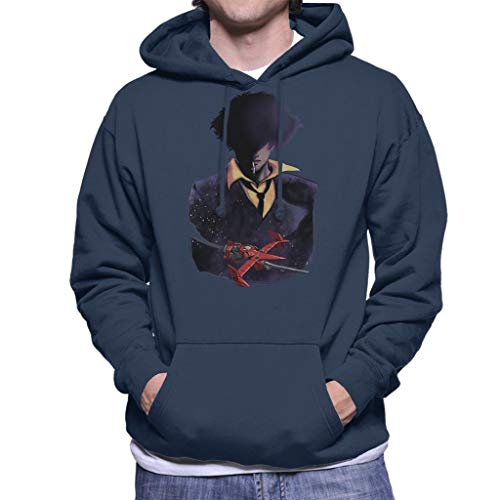 Cloud City 7 Cowboy Bebop Space Cowboy Silhouette and Ship Men's Hooded Sweatshirt