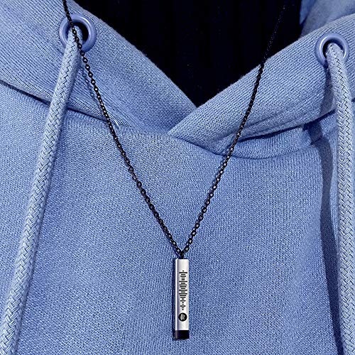Collar con colgante de barra de código de Spotify de música personalizada, collar con nombre personalizado, colgante de código de canción, regalo de joyería para hombres, mujeres, parejas