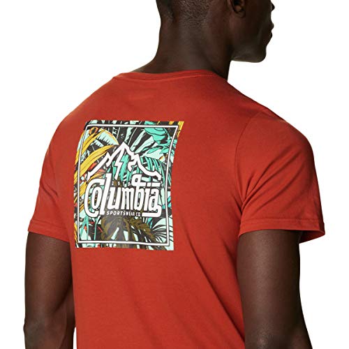 Columbia Camiseta de Manga Corta para Hombre Rapid Ridge II Dark Sienna Summit Seeker S