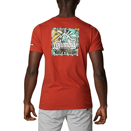 Columbia Camiseta de Manga Corta para Hombre Rapid Ridge II Dark Sienna Summit Seeker S