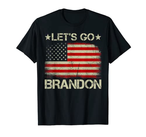 Conservador anti liberal bandera estadounidense estadounidense Let's Go Brandon Camiseta