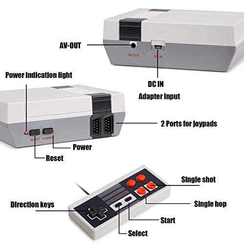 Consola de videojuegos clásica retro mini consolas de videojuegos con 620 juegos para juegos NES Handdle Game - Salida AV (no OEM)