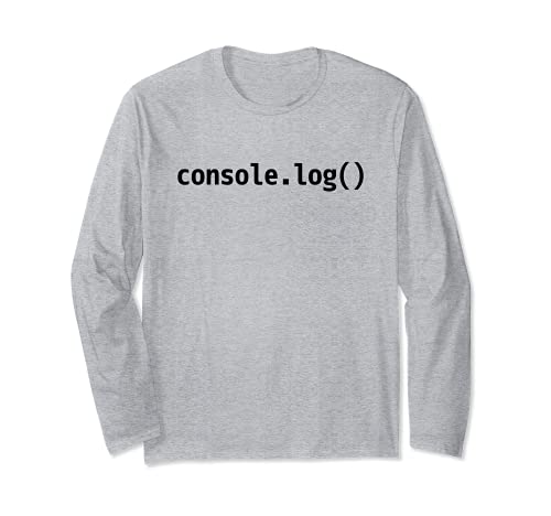 console.log() - JavaScript/Desarrollador Web Diseño de Texto Negro Manga Larga