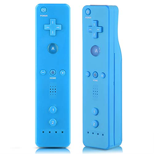 Controlador de Mango de Juego para Wii, Gamepad con Joystick analógico, función de detección triaxial, para Consola WiiU/Wii(Azul)