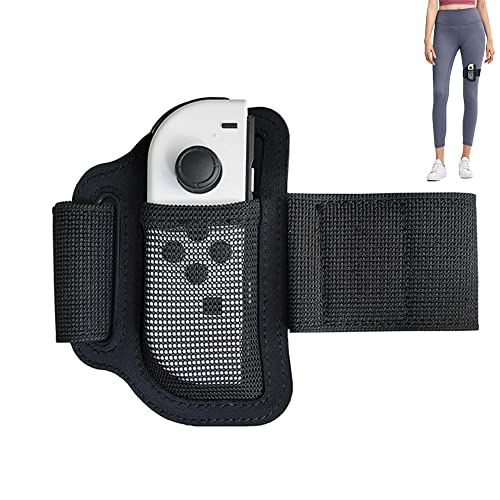 Correa para Nintendo, Correa de Pierna para Joy-con, Correa Elástica Ajustable para Joy-con, Correa de Muñeca para Switch, Joy-Cons Accessories, para Danza, Gimnasio, Exterior, Interior (Negro)