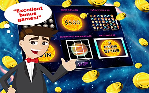 Cosmic Vegas Casino slots - Awesome bonus games to unlock - Unique Lucky Line Bet Multiplier - Huge payouts - Solar System FUN!