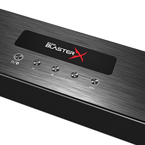 Creative Sound BlasterX Katana - Barra de sonido para juegos multicanal (Bluetooth, AUX-In, Headset out, Mic-in, Entrada óptica; USB para PC, PS4, PS4 Pro e PS4 Slim) color negro