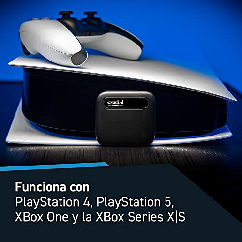 Crucial X6 1 TB SSD portátil – de hasta 540 MB/s – USB 3.2 – USB-C - CT1000X6SSD9 Unidad de estado sólido externa + USB-C to USB-A Adapter – CTUSBCFUSBAMAD