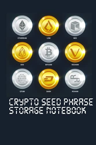 Crypto Seed Phrase Storage Notebook - Backup and keep your cryptocurrency wallet and coin safe, write your mnemonic key phrases in this journal - Volume 9