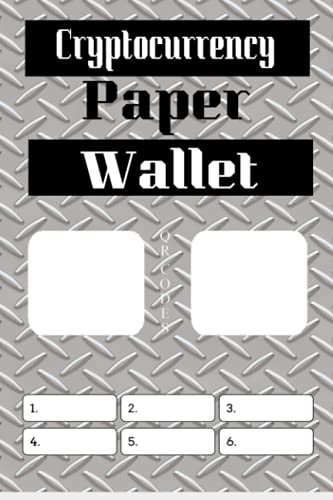 Cryptocurrency Paper Wallet: Cold offline paper storage for crypto currency QR codes, key phrases, seed phrases, mnemonic phrases
