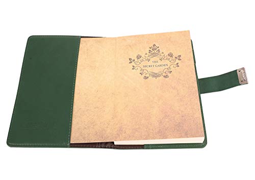 Cuaderno con diseño retro de libro de magia, páginas a color, candado con código, para notas, viajes, proyectos, color verde