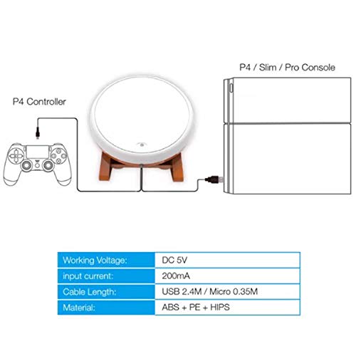 Cuasting Taiko No Tatsujin Master Drum Controller Instrumento tradicional para PS4 Slim Pro