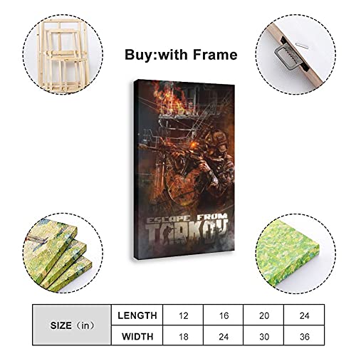 Cubierta clásica para juego popular de Tarkov 2 de Tarkov para decoración de pared, cuadros para carteles de sala de estar: 50 x 75 cm