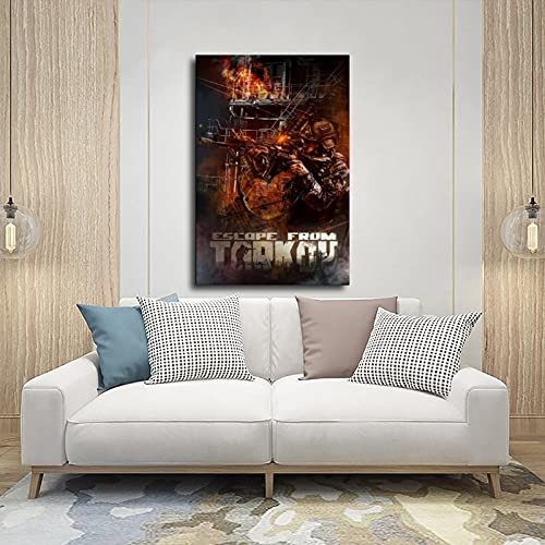 Cubierta clásica para juego popular de Tarkov 2 de Tarkov para decoración de pared, cuadros para carteles de sala de estar: 50 x 75 cm