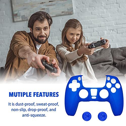 Cubierta Del Controlador PS5, Funda De Silicona PS5 Fundas Protectoras De La Piel Con Empuñaduras Para El Pulgar Joystick, Funda Protectora De Silicona Antideslizante Fundas Del Controlador PS5