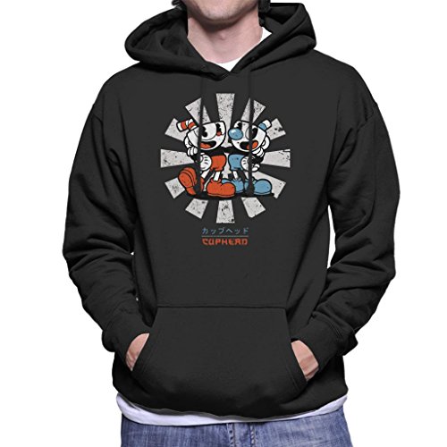 Cuphead Retro Japanese Men's Hooded Sweatshirt