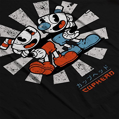 Cuphead Retro Japanese Men's Hooded Sweatshirt