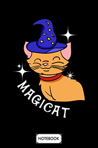 Cute Magicat Cat Lover Magic Meowgical Notebook: Planner, Diary, Journal, 6x9 120 Pages, Matte Finish Cover, Lined College Ruled Paper