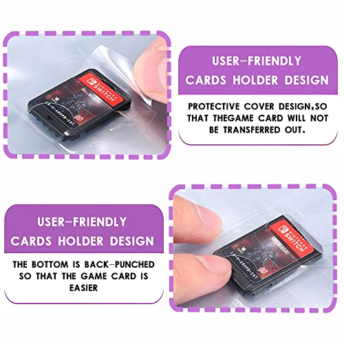 D DACCKIT Carpeta de 300 bolsillos compatible con cartuchos de juegos Nintendo Switch, juegos PS Vita y tarjetas de memoria SD (morado)