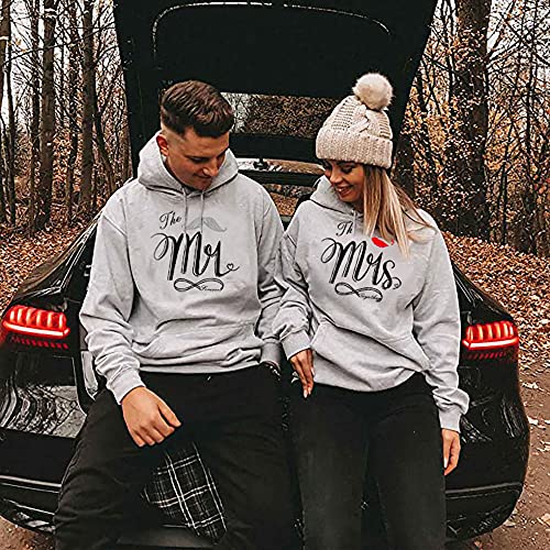 Daisy for U - Juego de sudaderas con capucha, con texto King y Queen, ideal para para parejas y como regalo de San Valentín Queen1. S