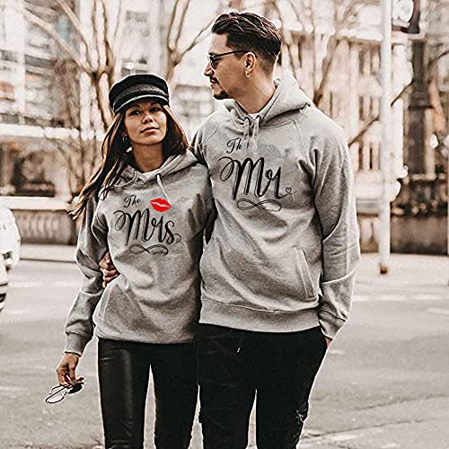 Daisy for U - Juego de sudaderas con capucha, con texto King y Queen, ideal para para parejas y como regalo de San Valentín Queen1. S