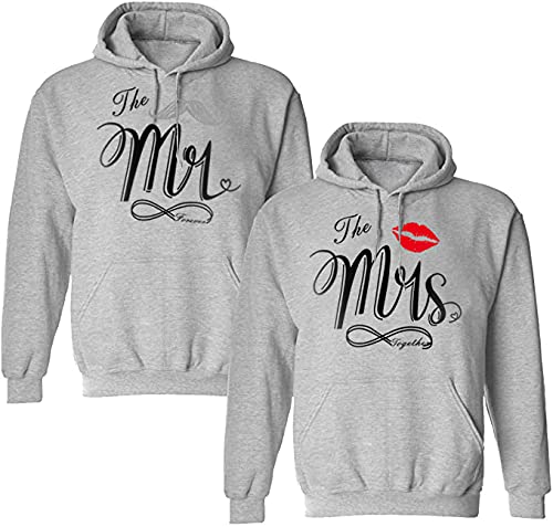 Daisy for U - Juego de sudaderas con capucha, con texto King y Queen, ideal para para parejas y como regalo de San Valentín Queen1. S