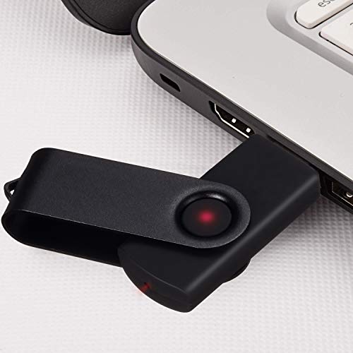 DataOcean 32GB Memorias USB 4 Piezas PenDrives Giratoria Pen Drive 32 GB Unidad Flash USB 2.0(4 Colores Mezclados: Negro Rojo Amarillo Plata)