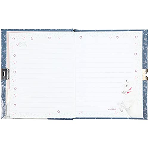 Depesche Miss Melody 11483 - Diario con cerradura, 192 páginas con rayas e ilustradas para anotaciones, incluye pegatinas para adornar, aprox. 19 x 16 x 2,3 cm, multicolor