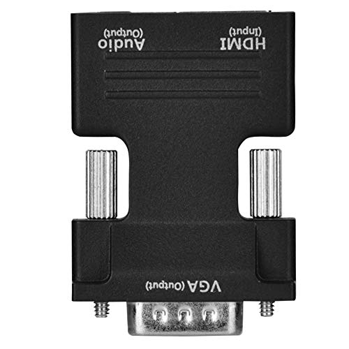 DEWIN Adaptador Convertidor,1080P HDMI Hembra a VGA Macho con Adaptador Convertidor de Salida de Audio para PC DV Tablet