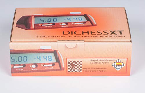 DICHESS XT Reloj Digital de ajedrez Profesional homologado para torneos Oficiales. Aprobado por la Fide. Diseñado y Fabricado en España.