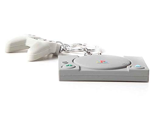 Difuzed PlayStation - Consola y controlador 3D llavero de goma